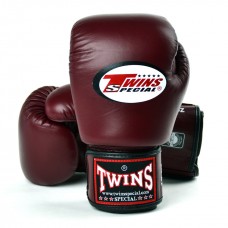 BGVL3 Twins Maroon Velcro Boxing Gloves