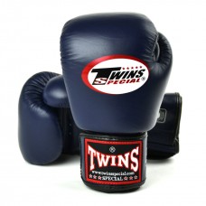 BGVL3 Twins Navy Blue Velcro Boxing Gloves