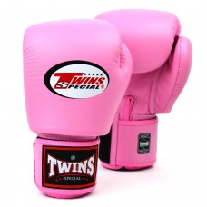 BGVL3 Twins Pink Velcro Boxing Gloves