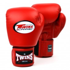 BGVL3 Twins Red Velcro Boxing Gloves