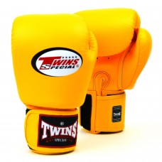 BGVL3 Twins Yellow Velcro Boxing Gloves
