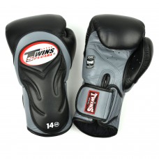BGVL6 Twins Black-Grey Deluxe Sparring Gloves